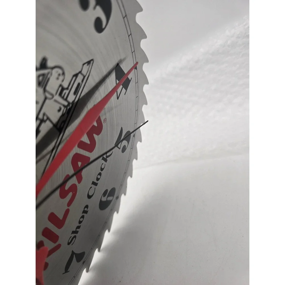 Skilsaw The Original Shop Clock Circular Saw Blade Metal Wall Decor 10 Inch
